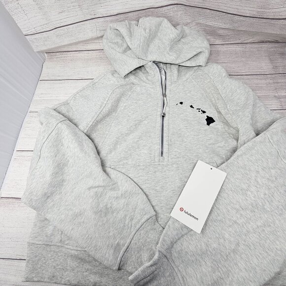 RARE!!‎ NWT Aloha Lululemon Women's Hawaiian Scuba Oversized 1/2 zip Hoodie Size - Picture 1 of 5